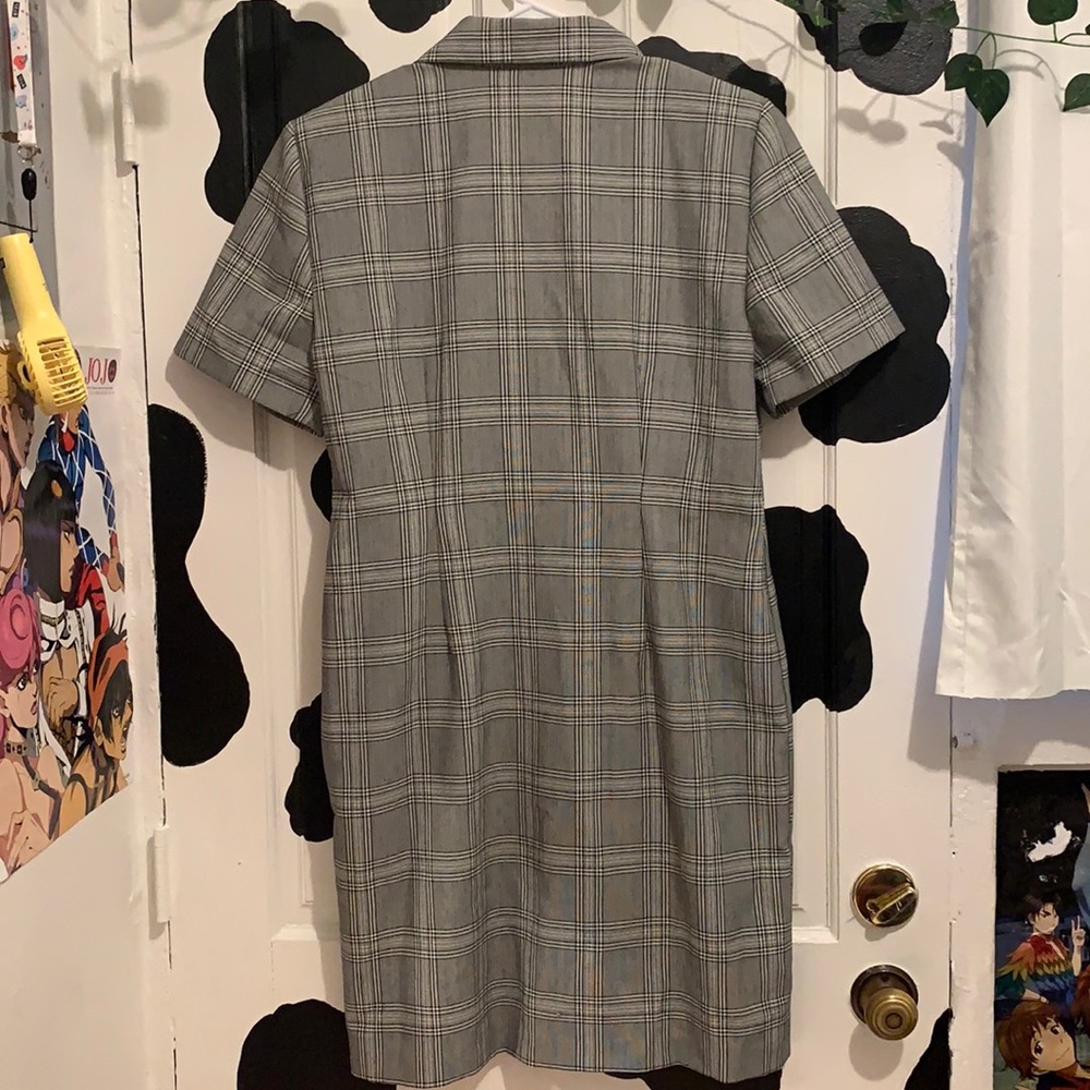 Vintage Plaid Button Front Dress - Picture 2 of 7
